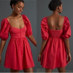 Anthropologie Maeve Anthropologie Sweetheart Puff Sleeve Dress